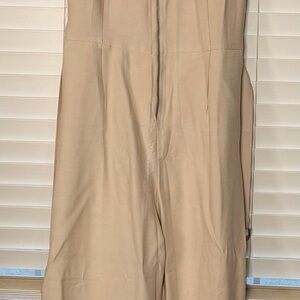 Beige Jumpsuit with Zipper
